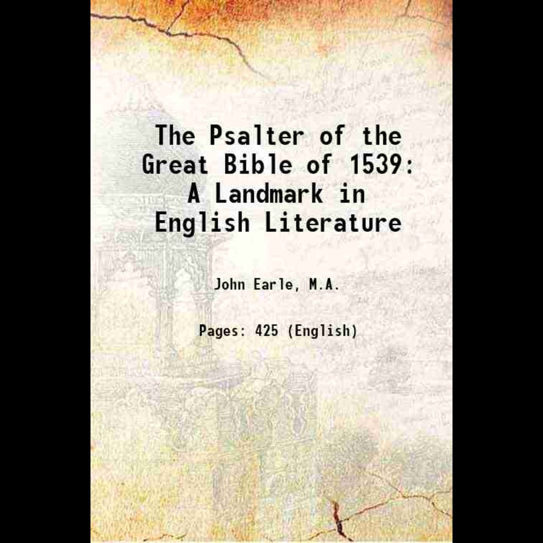 The Psalter Of The Great Bible Of 1539 - Gyan Books