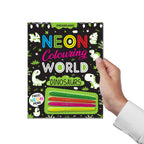 Dreamland Publications Dinosaurs Neon Colouring World Book for Kids Age 4 - 7 years with Neon Pens | Grab2Buy