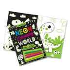 Dreamland Publications Dinosaurs Neon Colouring World Book for Kids Age 4 - 7 years with Neon Pens | Grab2Buy