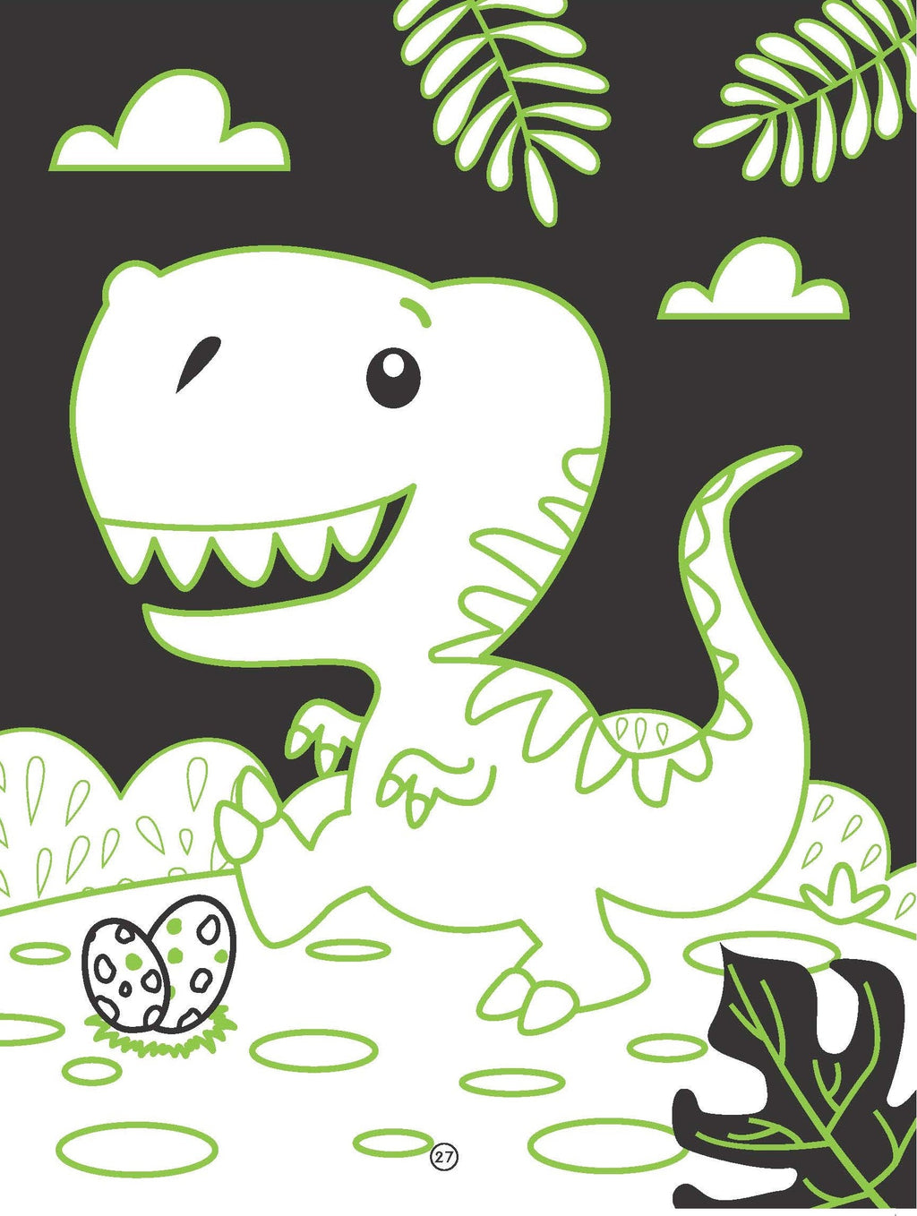 Dreamland Publications Dinosaurs Neon Colouring World Book for Kids Age 4 - 7 years with Neon Pens | Grab2Buy
