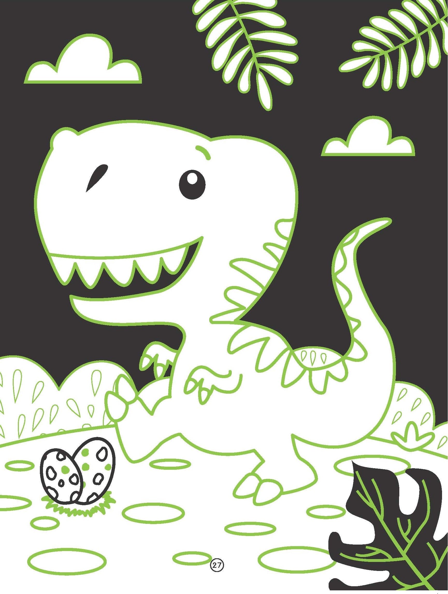 Dreamland Publications Dinosaurs Neon Colouring World Book for Kids Age 4 - 7 years with Neon Pens | Grab2Buy