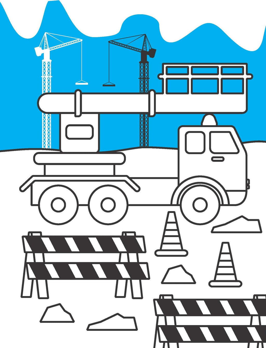 Dreamland Publications Vehicles Neon Colouring World Book for Kids Age 4 - 7 years with Neon Pens | Grab2Buy