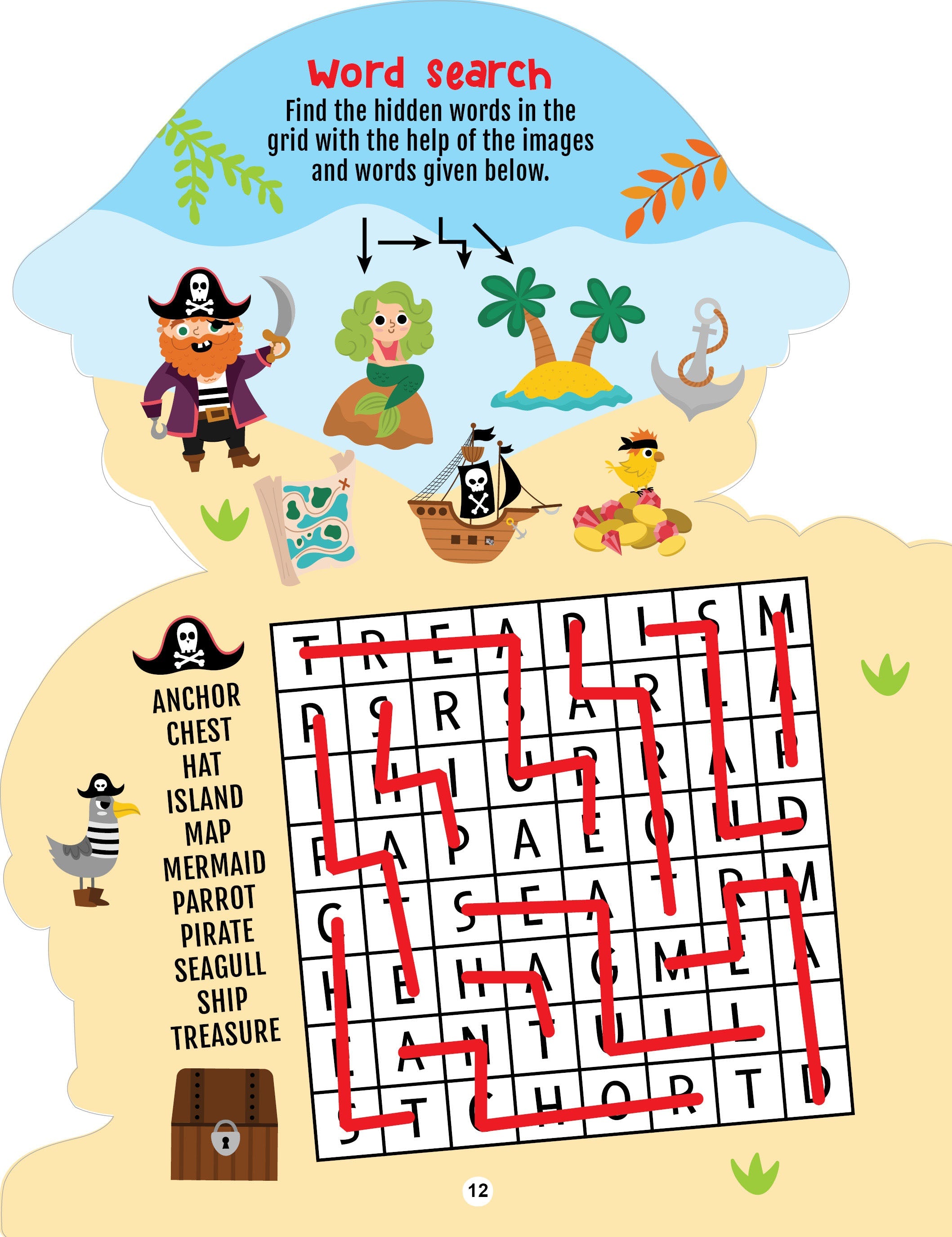 Dreamland Publications Step into the Pirates World - Activity and Colouring Fun Book for Age 4+ | Grab2Buy