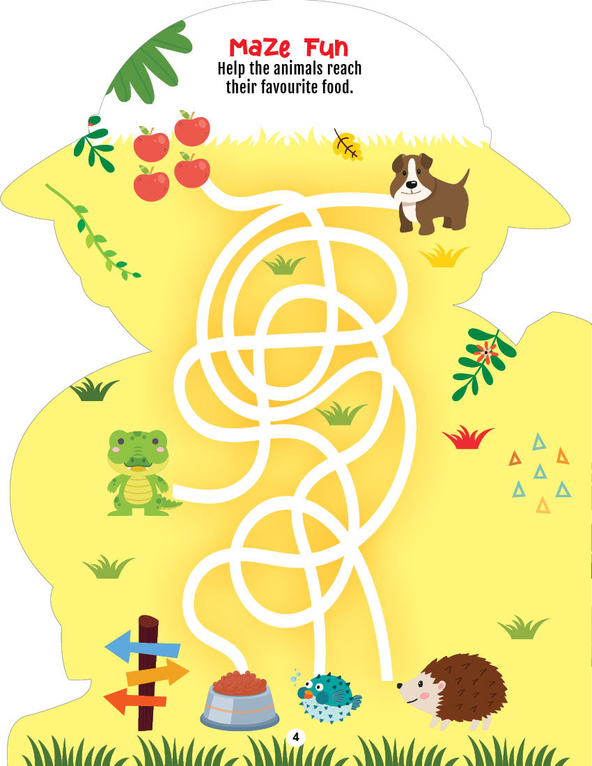 Dreamland Publications Step into the Animal Kingdom- Activity and Colouring Fun Book for Age 4+ | Grab2Buy