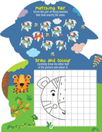 Dreamland Publications Step into the Animal Kingdom- Activity and Colouring Fun Book for Age 4+ | Grab2Buy