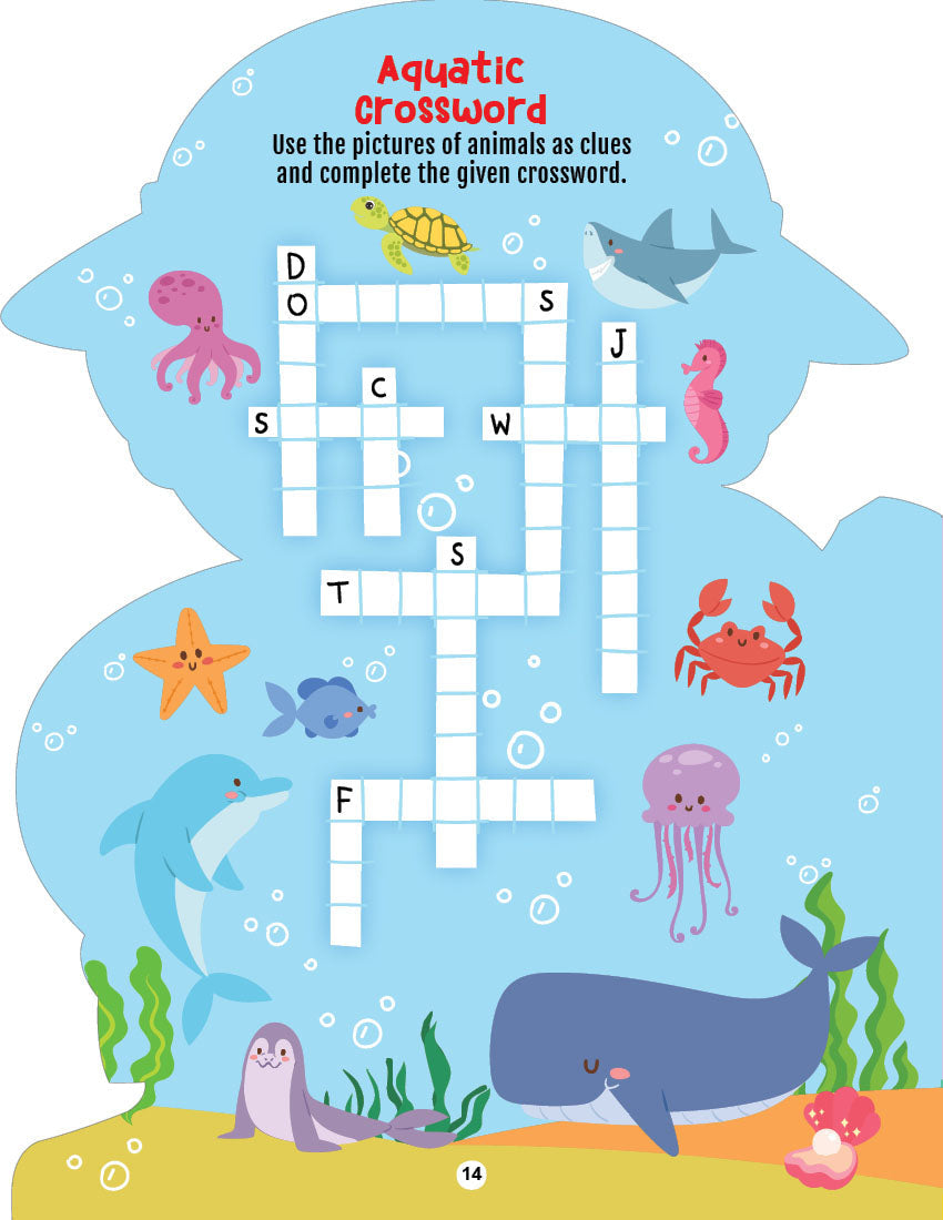 Dreamland Publications Step into the Animal Kingdom- Activity and Colouring Fun Book for Age 4+ | Grab2Buy