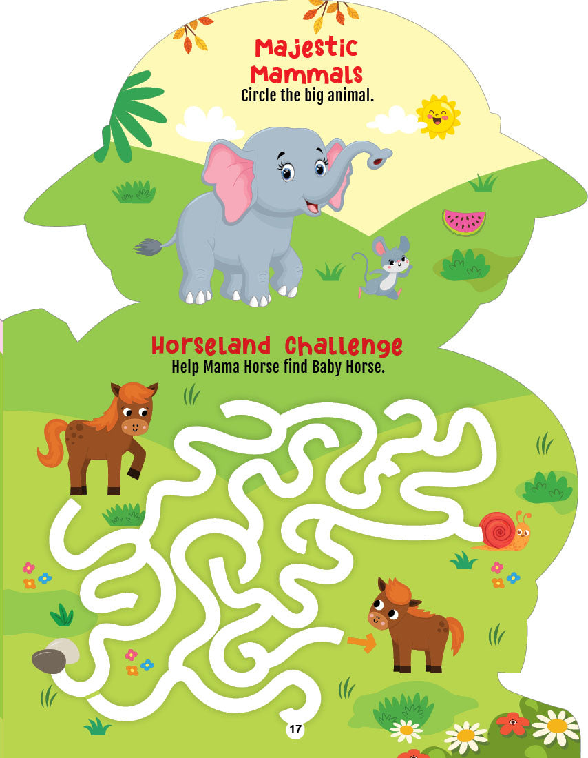Dreamland Publications Step into the Animal Kingdom- Activity and Colouring Fun Book for Age 4+ | Grab2Buy