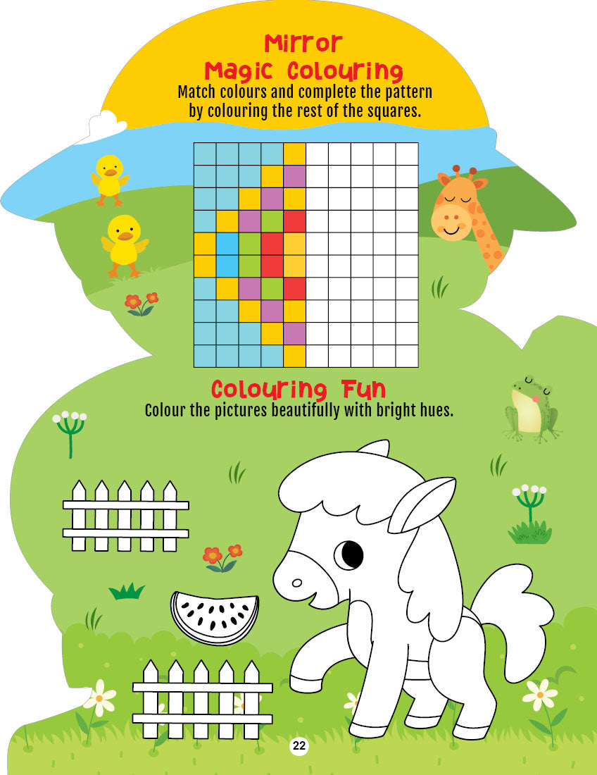 Dreamland Publications Step into the Animal Kingdom- Activity and Colouring Fun Book for Age 4+ | Grab2Buy