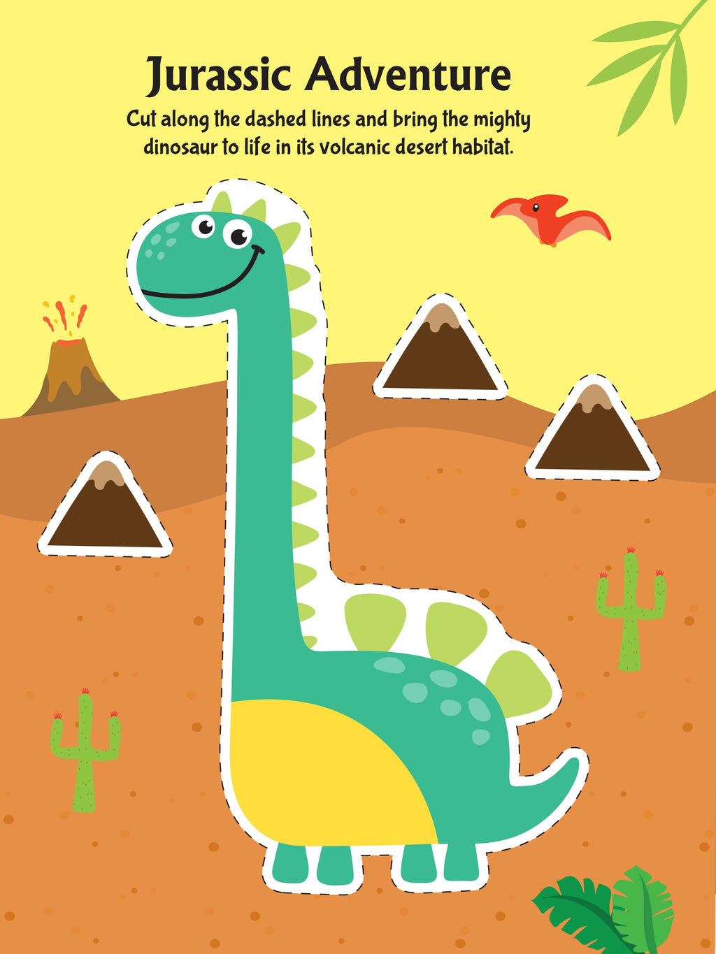 Dreamland Publications Daring Dino Scissors Skills Activity Book for Kids Age 4 - 7 years | With Child- Safe Scissors, Games and Mask | Grab2Buy