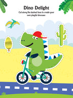 Dreamland Publications Daring Dino Scissors Skills Activity Book for Kids Age 4 - 7 years | With Child- Safe Scissors, Games and Mask | Grab2Buy