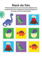 Dreamland Publications Daring Dino Scissors Skills Activity Book for Kids Age 4 - 7 years | With Child- Safe Scissors, Games and Mask | Grab2Buy