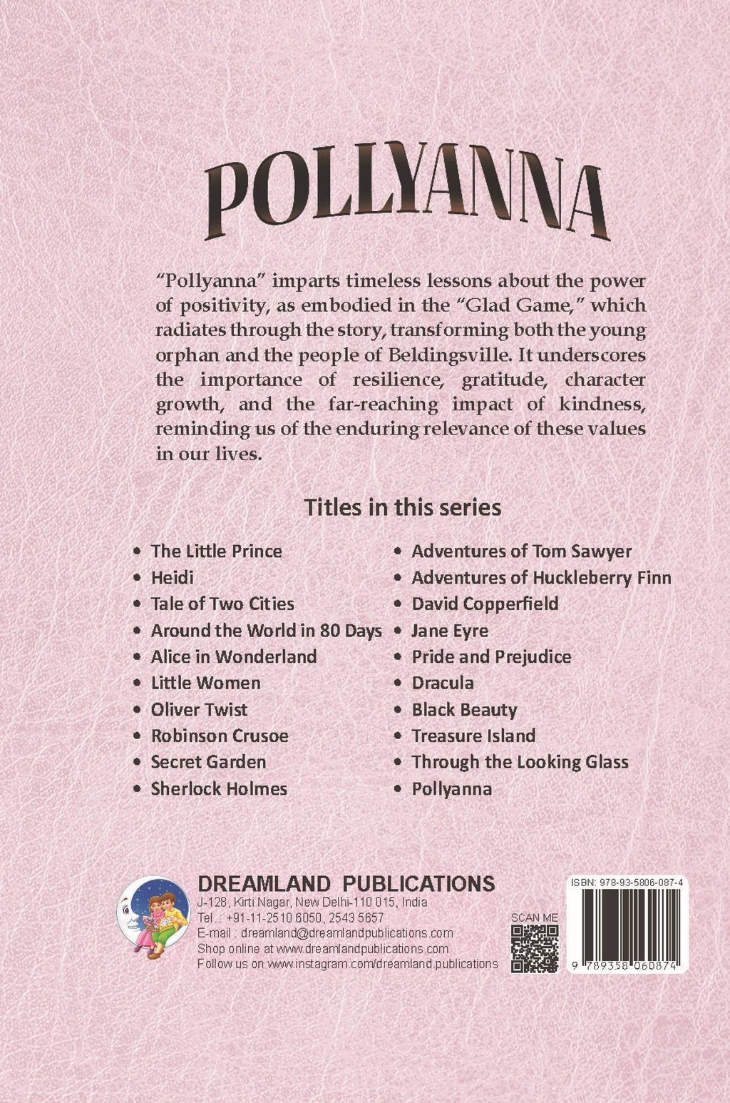 Dreamland Publications Pollyanna - Illustrated Abridged Classics for Children with Practice Questions | Grab2Buy