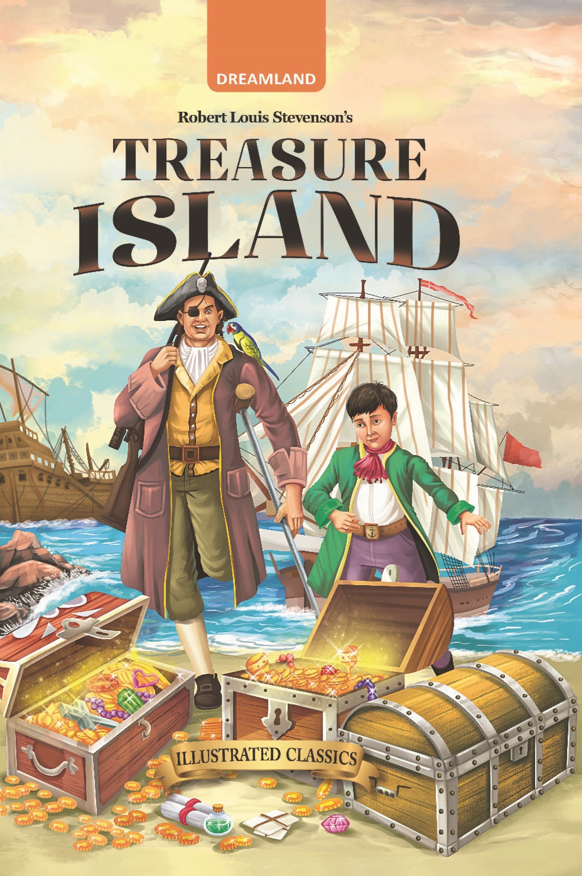 Dreamland Publications Treasure Island - Illustrated Abridged Classics for Children with Practice Questions | Grab2Buy