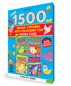 Dreamland Publications 1500 Mosaic Stickers with Colouring Fun Books Pack - A Set of 4 Books | Grab2Buy