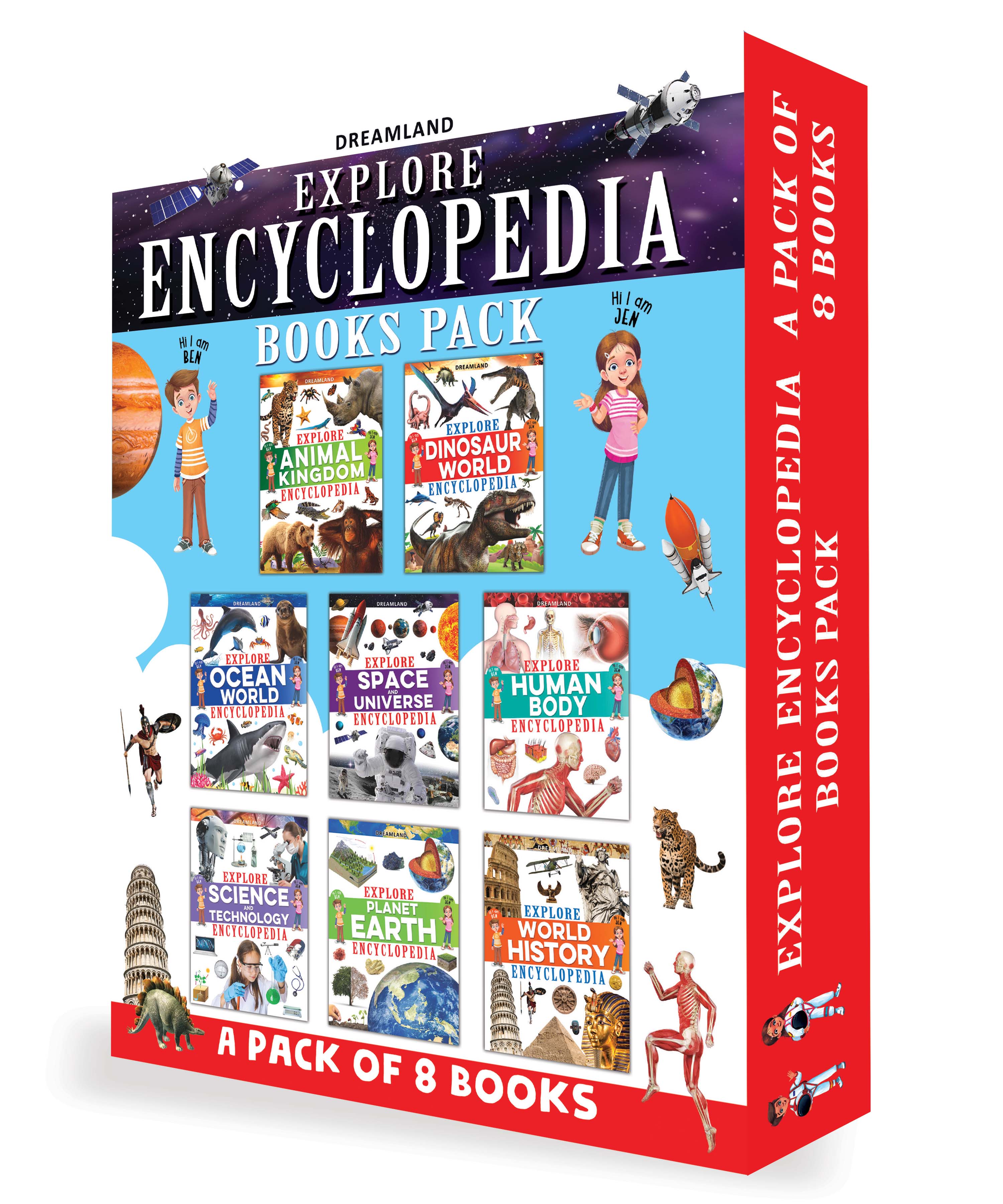 Dreamland Publications Explore Encyclopedia Books Pack - A Set of 8 Books | Grab2Buy