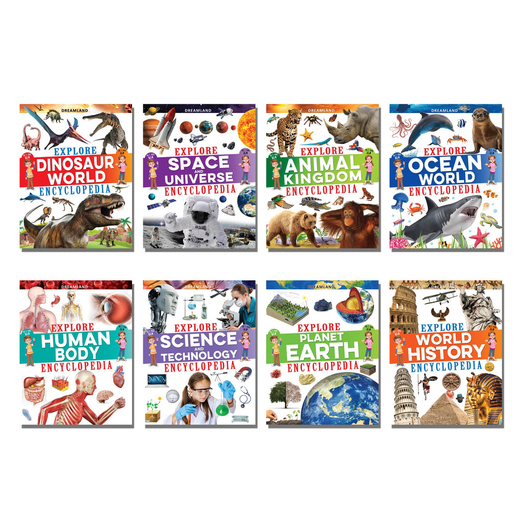 Dreamland Publications Explore Encyclopedia Books Pack - A Set of 8 Books | Grab2Buy