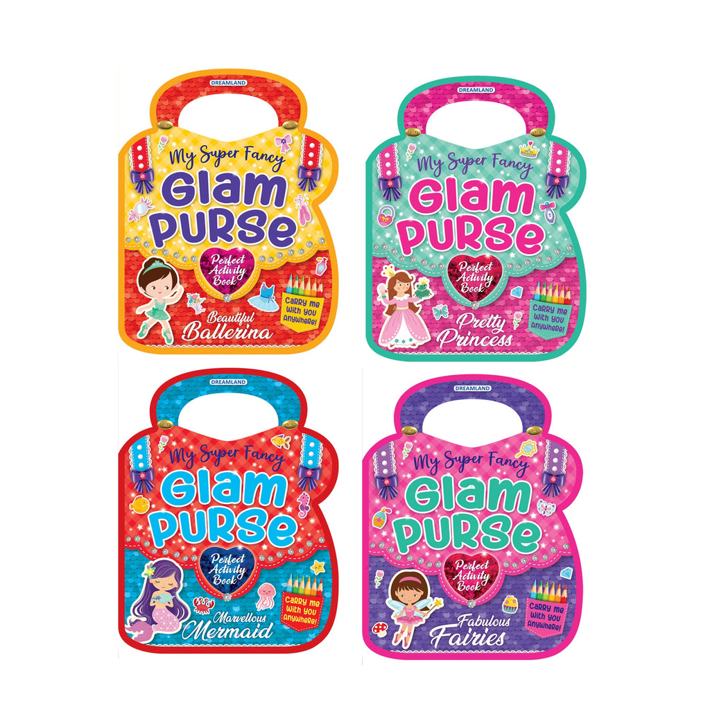 Dreamland Publications My Super Fancy Glam Purse Books Pack- A Set of 4 Books | Grab2Buy