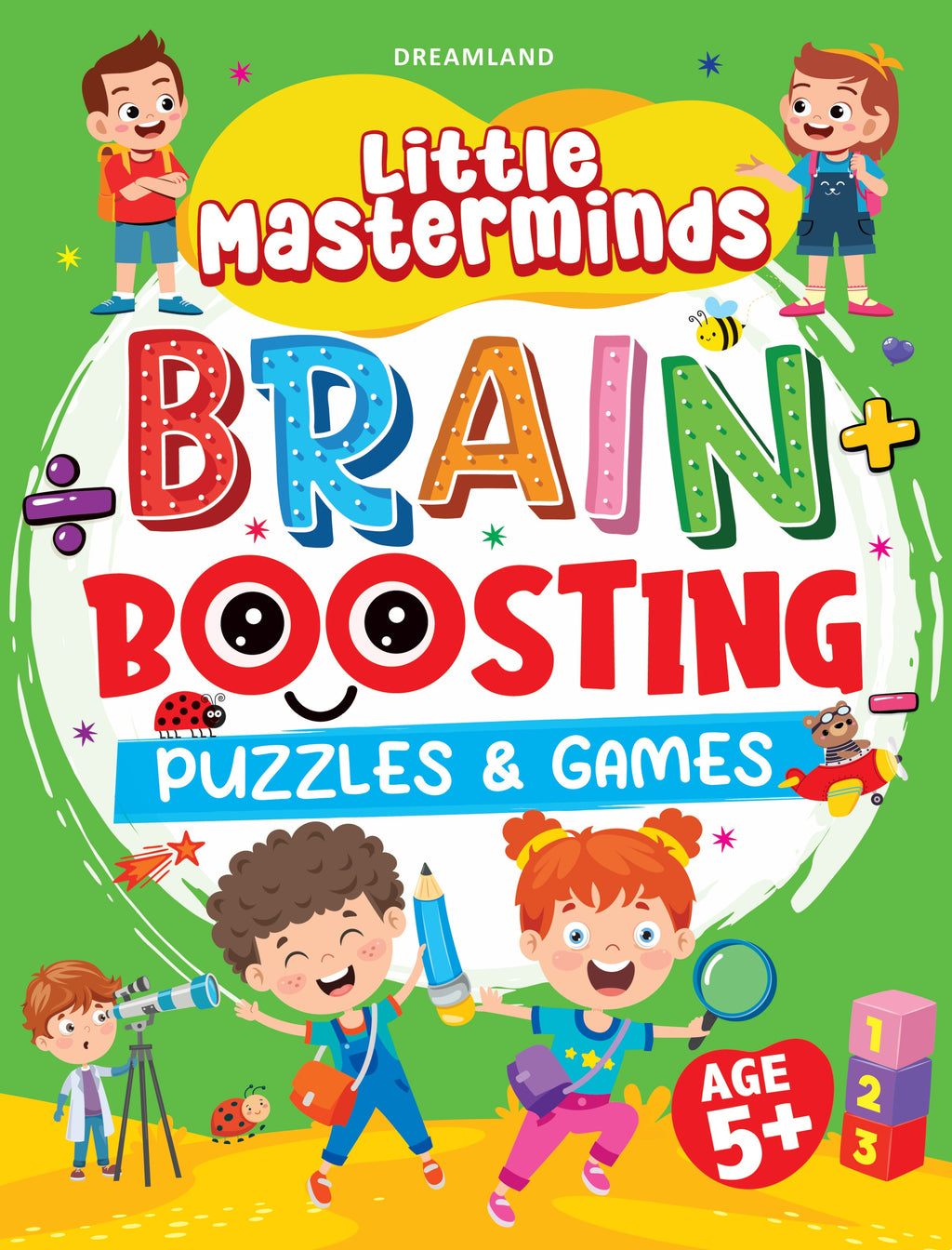 Dreamland Publications Little Masterminds: Brain Boosting Puzzles & Games Activity Book for Kids Age 5 and Up | Grab2Buy