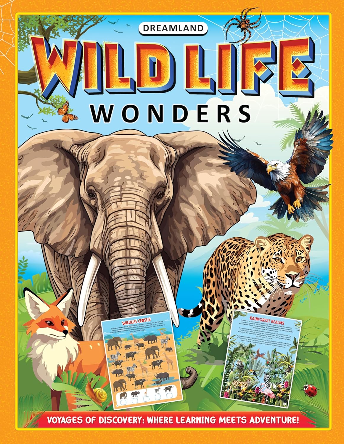 Dreamland Publications Wildlife Wonders Activity Book for Kids Age 5 -10 years | Grab2Buy