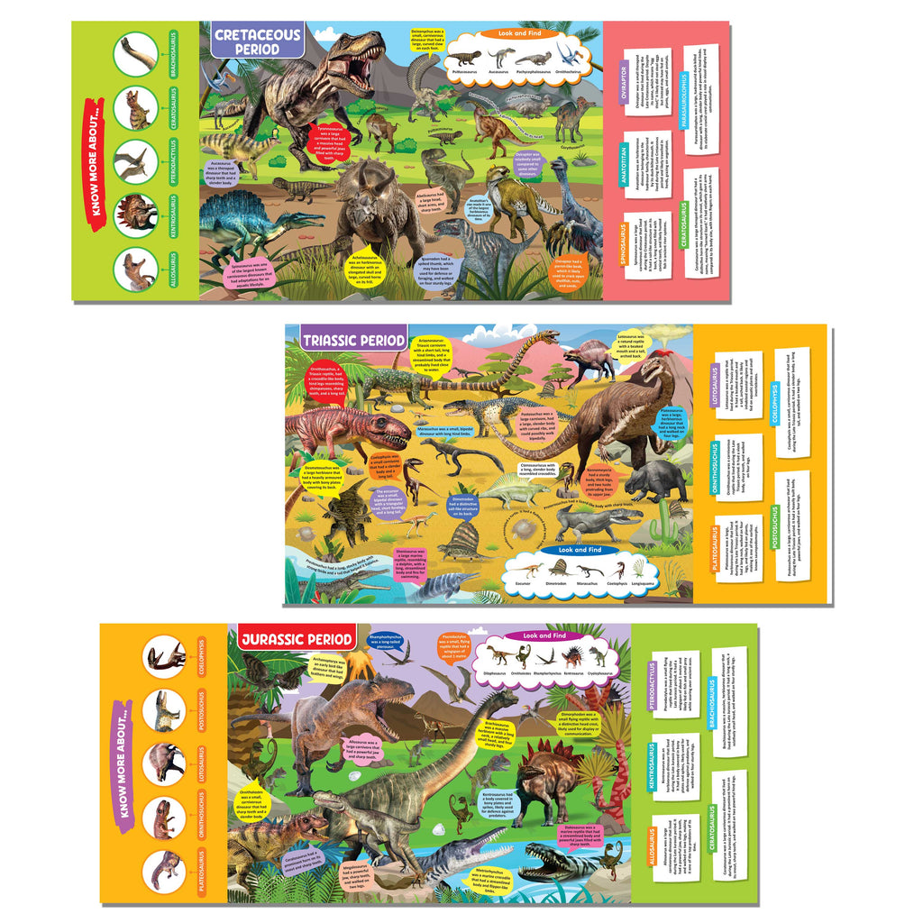 Dreamland Publications Dinosaur World Discovering Delights Flap Book for Kids Age 4 - 10 years | Grab2Buy