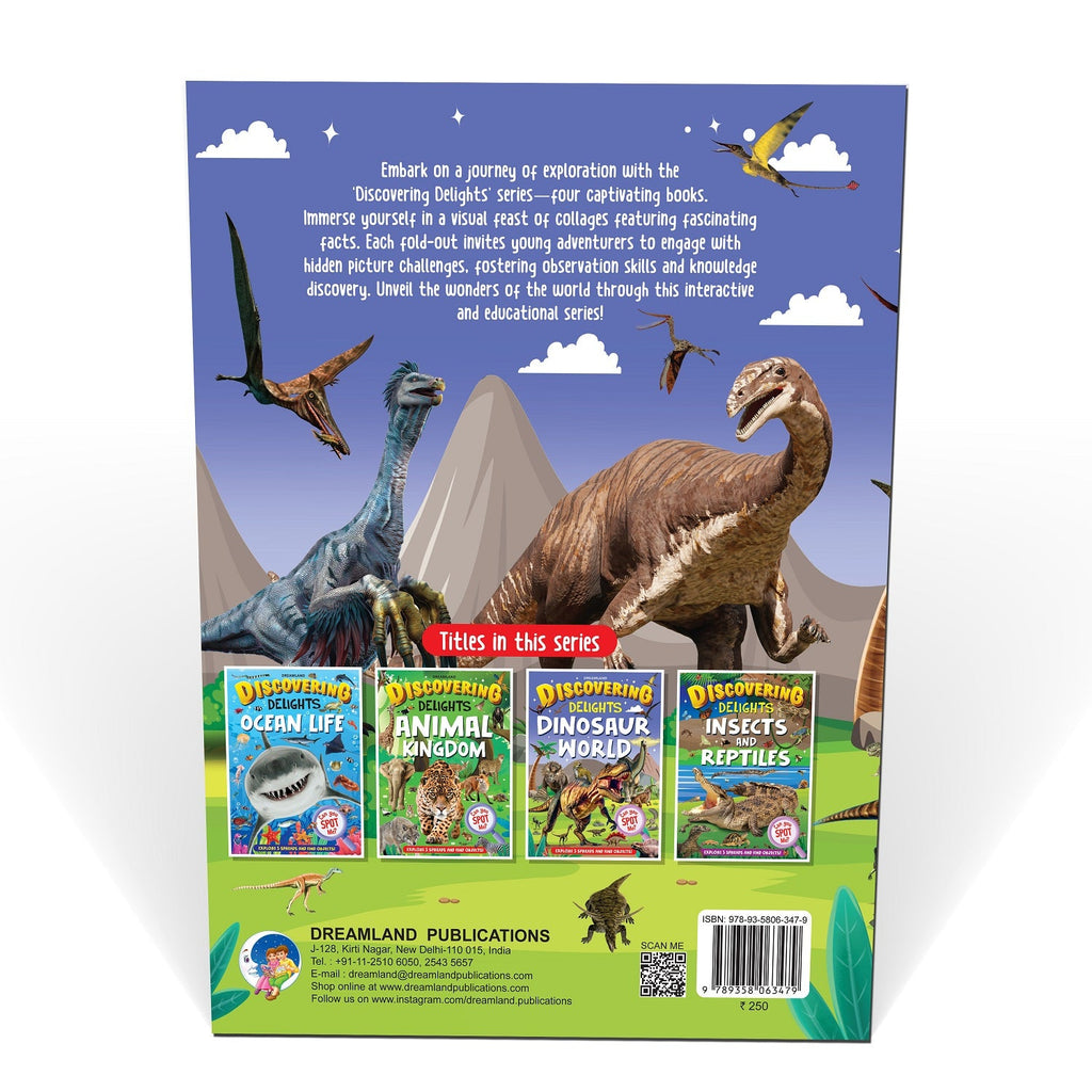 Dreamland Publications Dinosaur World Discovering Delights Flap Book for Kids Age 4 - 10 years | Grab2Buy