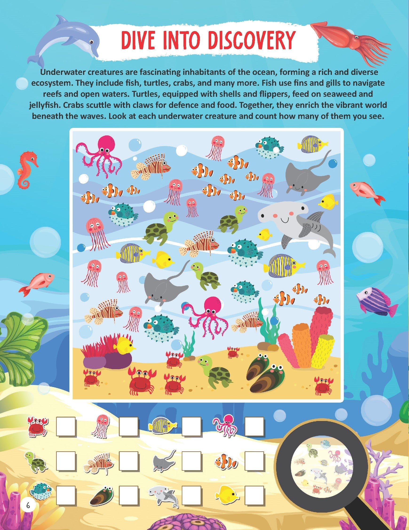 Dreamland Publications Underwater Expedition Activity Book for Kids Age 5 -10 years | Grab2Buy