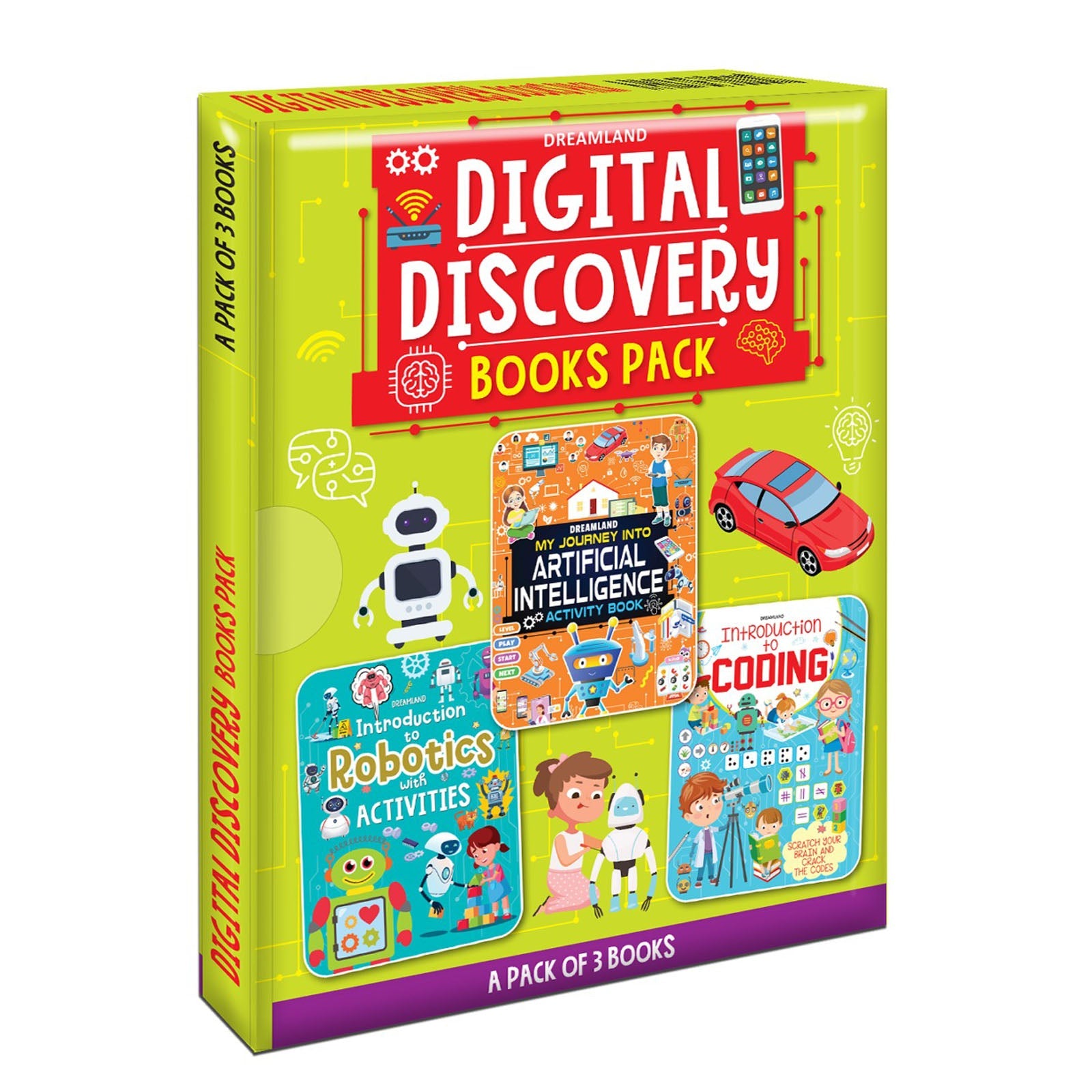 Dreamland Publications Digital Discovery Books Pack-- A Set of 3 Books - Artificial Intelligence, Robotics and Coding | With Fun Facts and Activities for Kids Age 6- 14 Years | Grab2Buy