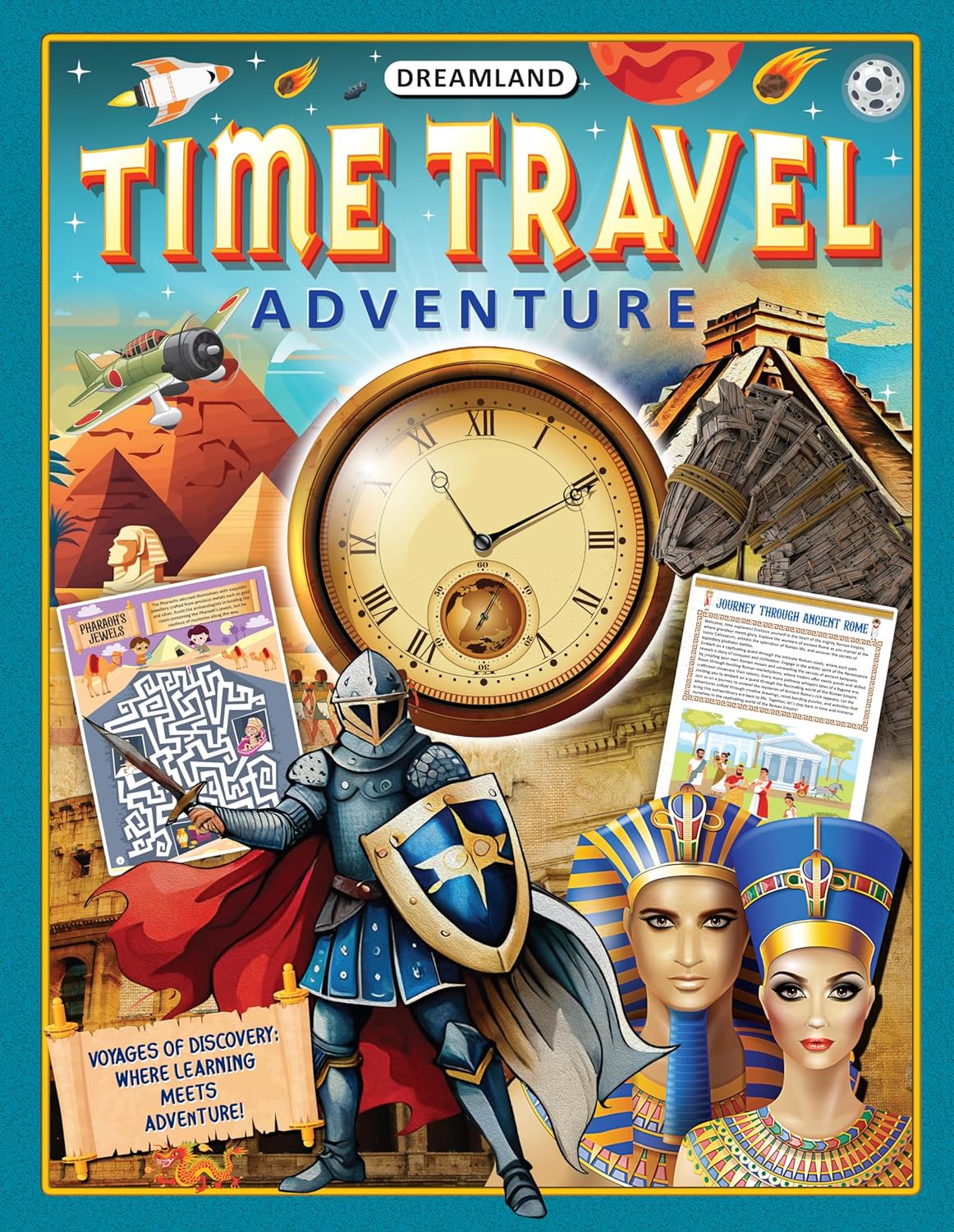 Dreamland Publications Time Travel Adventure Activity Book for Kids Age 5 -10 years | Grab2Buy
