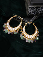 Ruby Raang Gold Polished Multi-Color Kundan Loops | Grab2Buy
