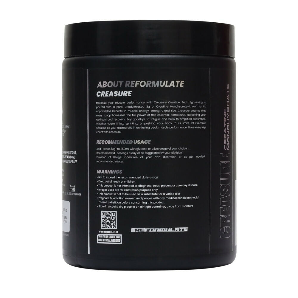 Reformulate Creasure I Creatine Monohydrate I Boost Immune System 3G Of Pure Creatine Nutraceutical - Unflavoured | Grab2Buy