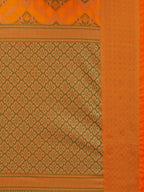 Saree Mall Yellow Silk Blend Patola Print Kanjeevaram Saree with Unstitched Blouse | Grab2Buy
