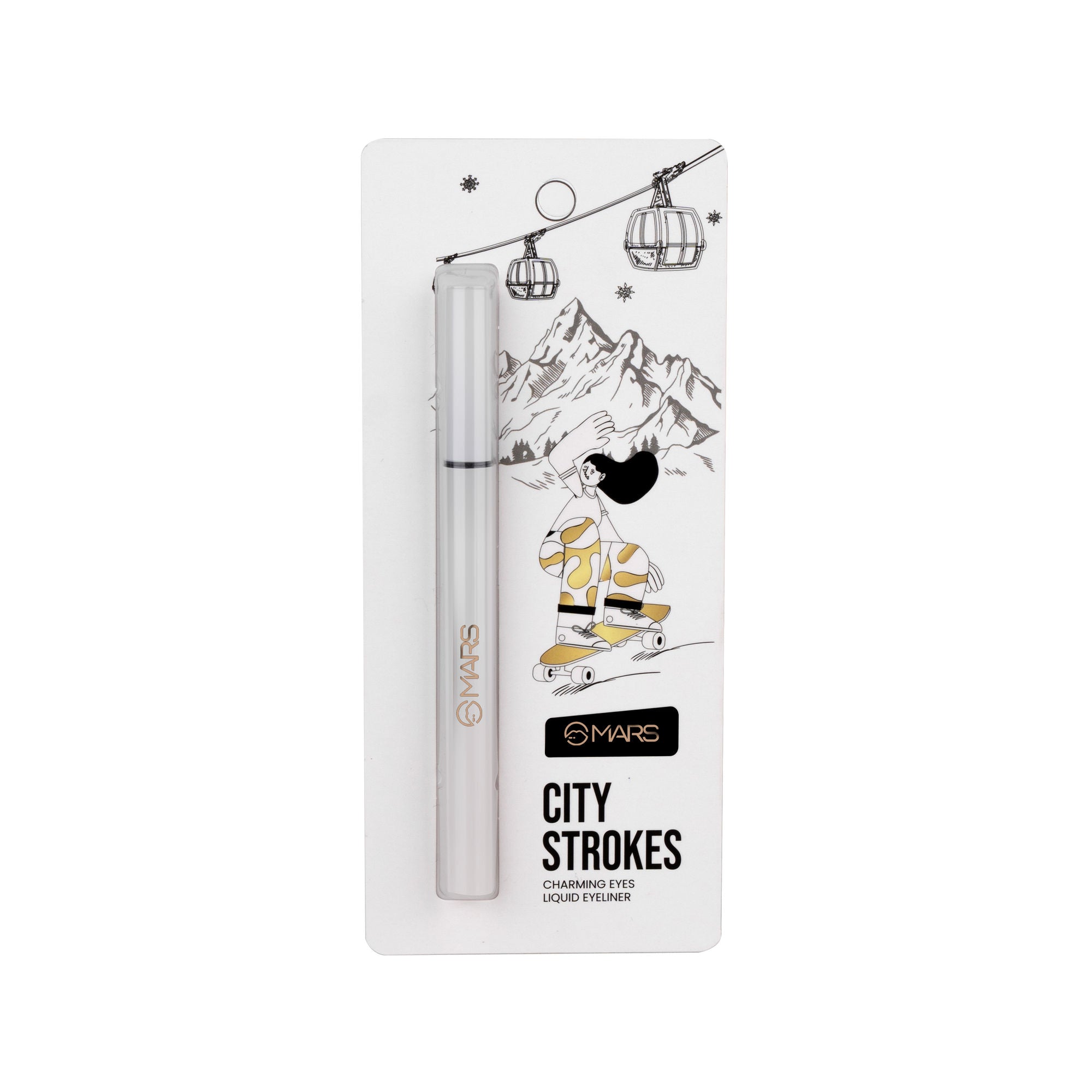 MARS Cosmetics City Stroke Charming Eyes Liquid Eyeliner - 01 White | Grab2Buy