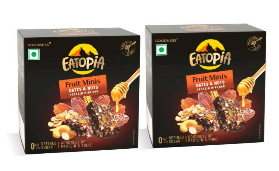 Eatopia Fruit Minis - Dates & Nuts Protein Mini Bar | Grab2Buy
