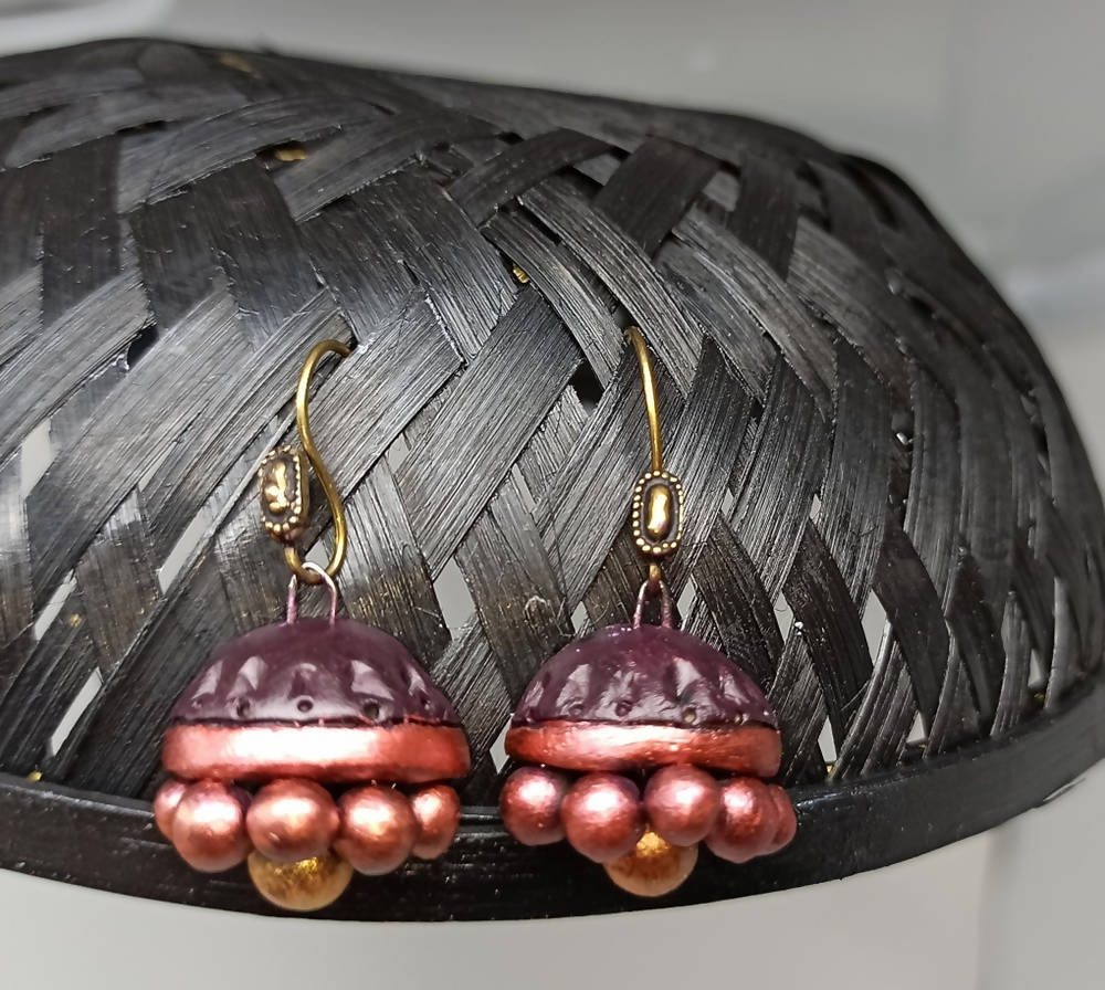 Terracotta Beautiful Boho Style Jhumkas | Grab2Buy
