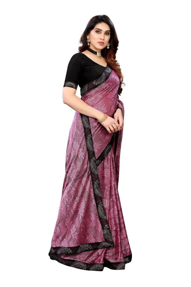Vamika Pink Malai Silk Embroidery Saree | Grab2Buy
