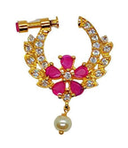 AD Ruby Floral Nose Ring | Grab2Buy