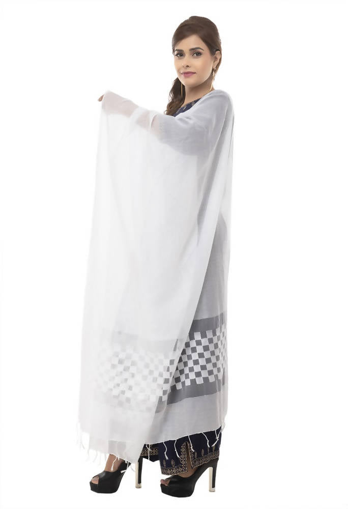 Mominos Fashion White Buta Cut Dupatta | Grab2Buy