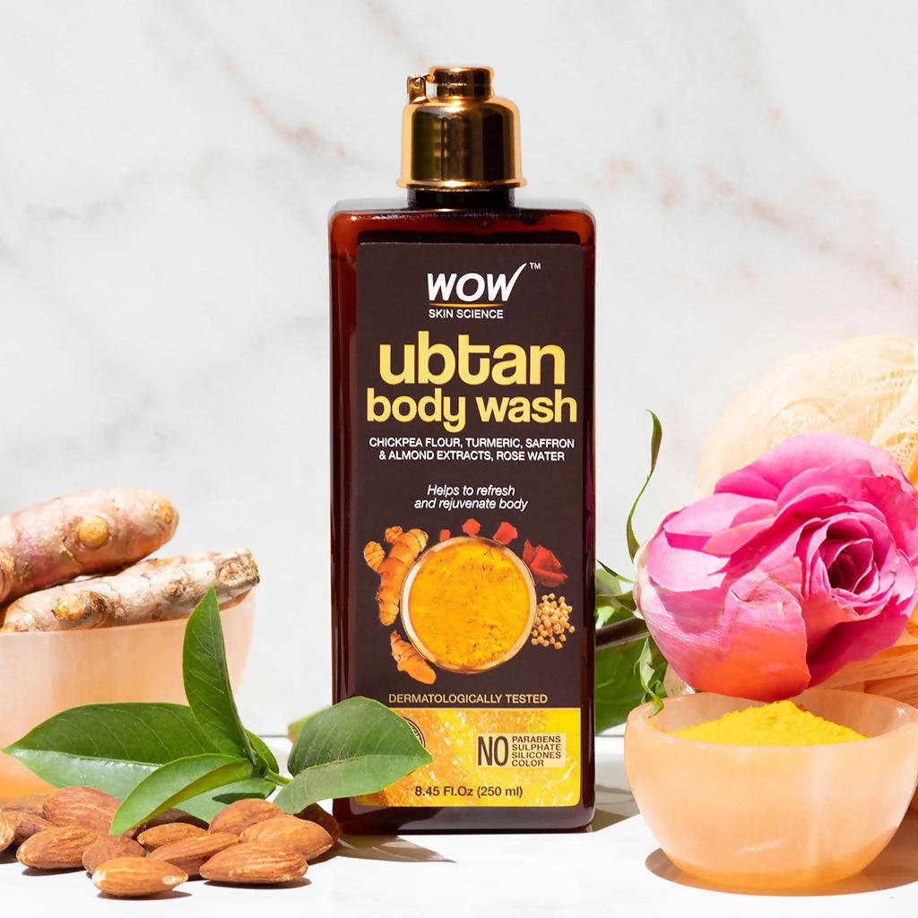 WOW Skin Science Ubtan & Ceramide Body Wash For Revives Dull Skin, Exfoliates and Softens | Grab2Buy