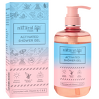 Natural Vibes Activated Shower Gel Body Wash - Glow, Hydrate, Deep Cleanse & Soften | Grab2Buy