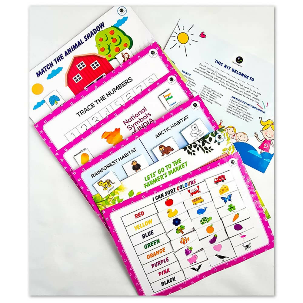 iLearnngrow Comprehensive English Kit - Activity Book for Kids to Learn English with 20 Interactive Worksheets for Age 2 - 6 years | Grab2Buy