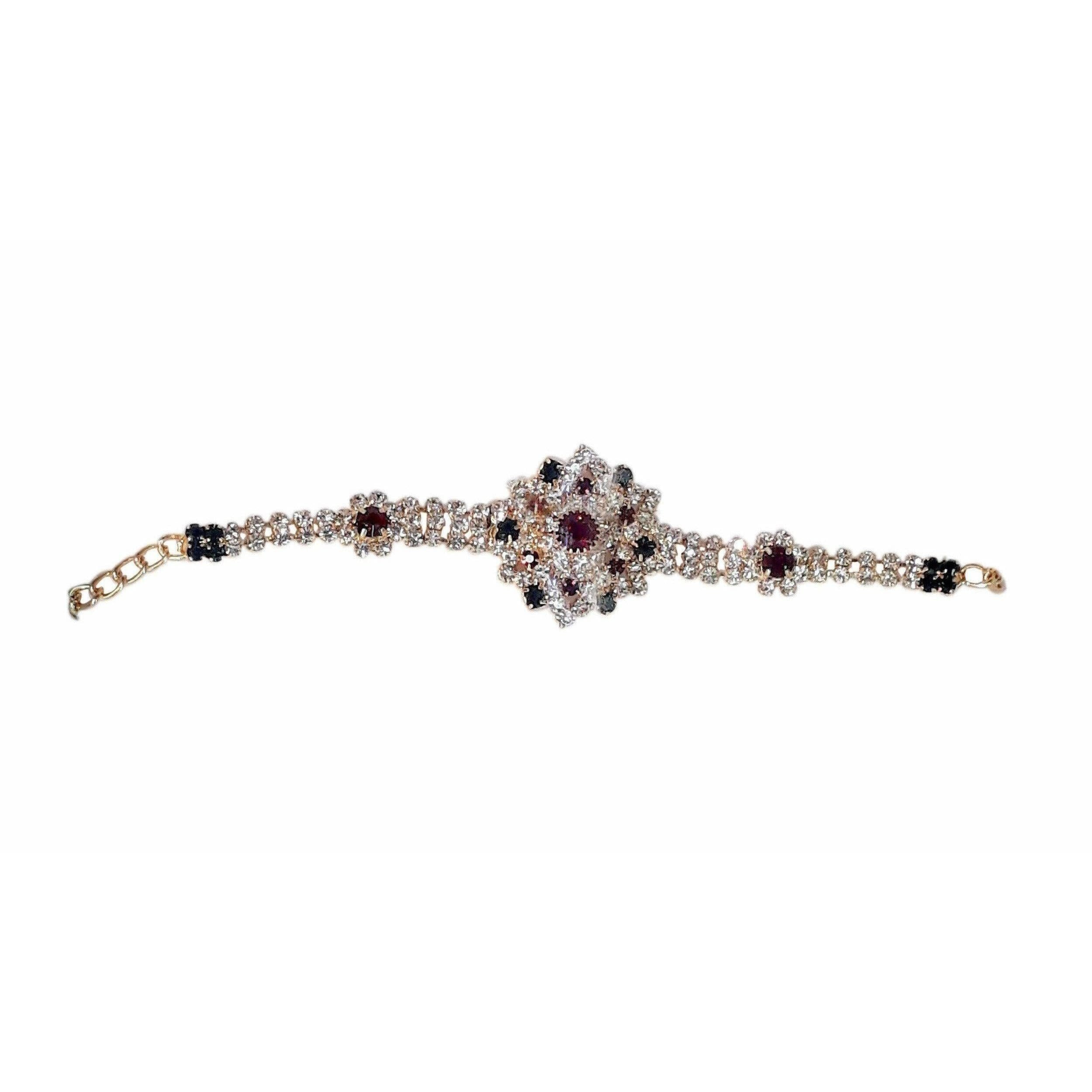Rounded Colorful Stones Chain Rakhi | Grab2Buy