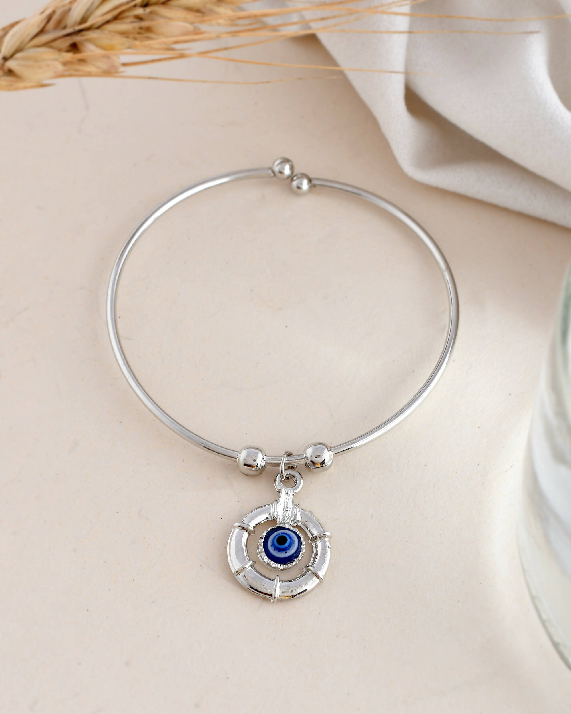 VOJ Stainless Steel Beads Silver Bracelet | Grab2Buy