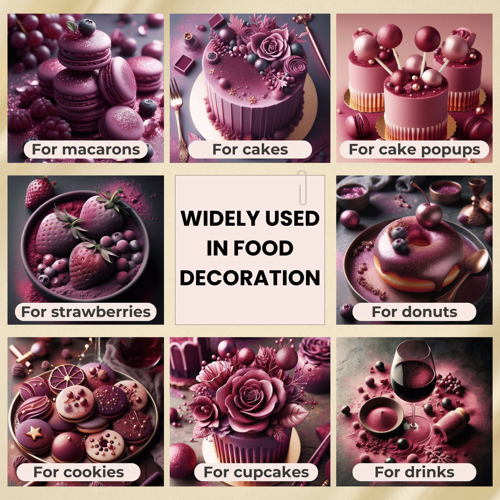 Confect Merlot Mauve | Edible Luster Dust