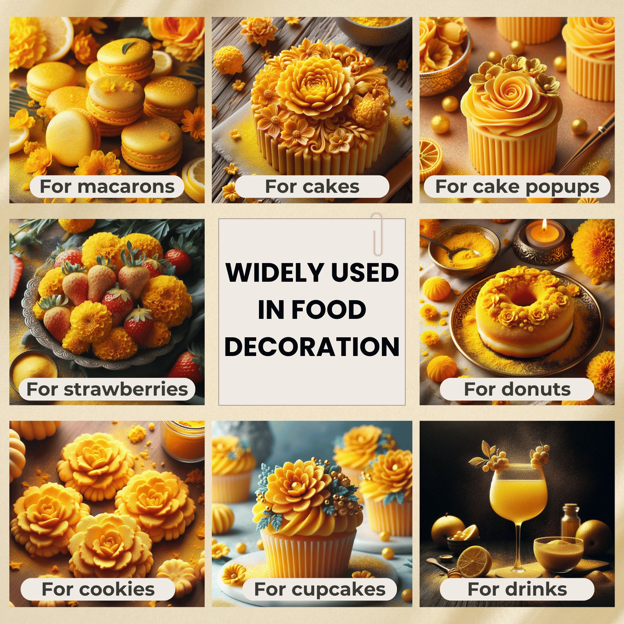 Confect Marigold Yellow | Edible Luster Dust | Grab2Buy