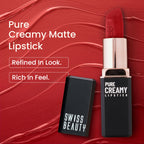 Swiss Beauty Pure Creamy Matte Lipstick - 02 Notorious Nude