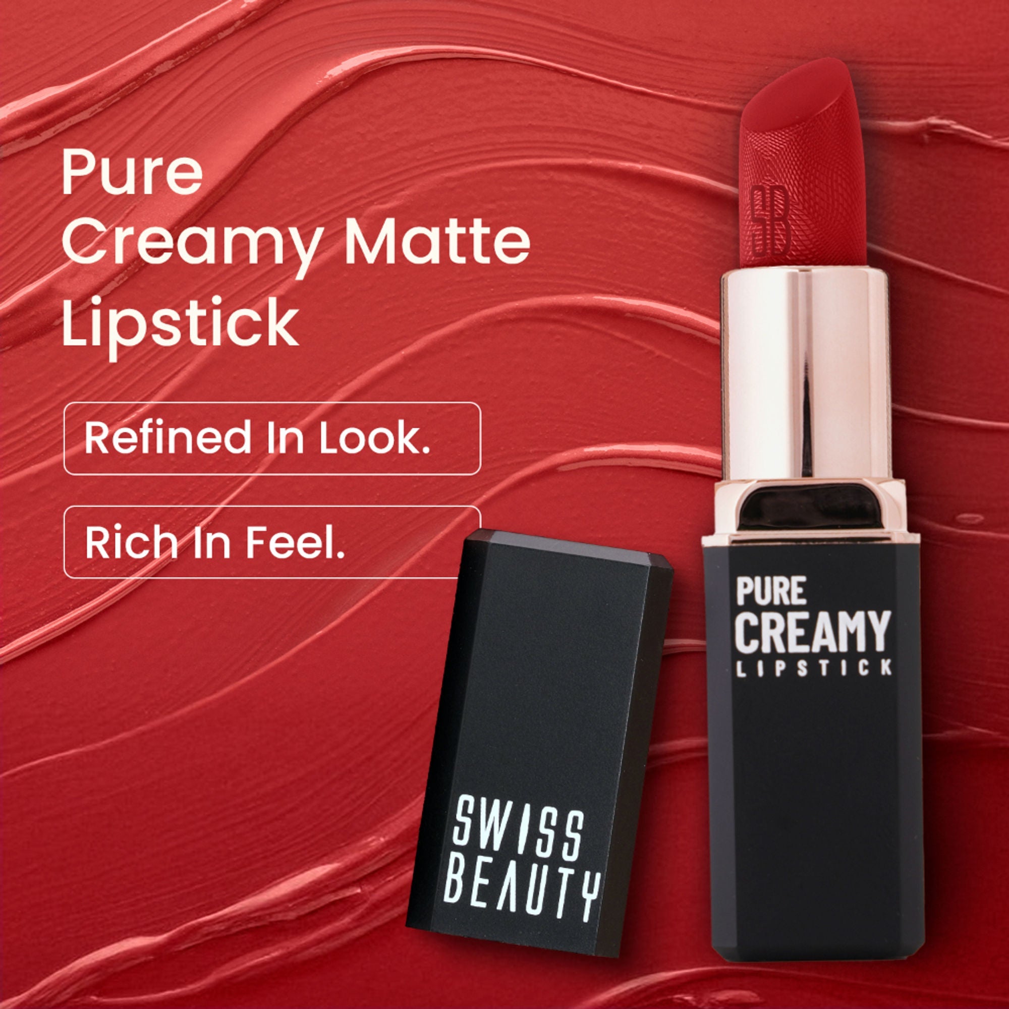 Swiss Beauty Pure Creamy Matte Lipstick - 16 Maroon Merlot