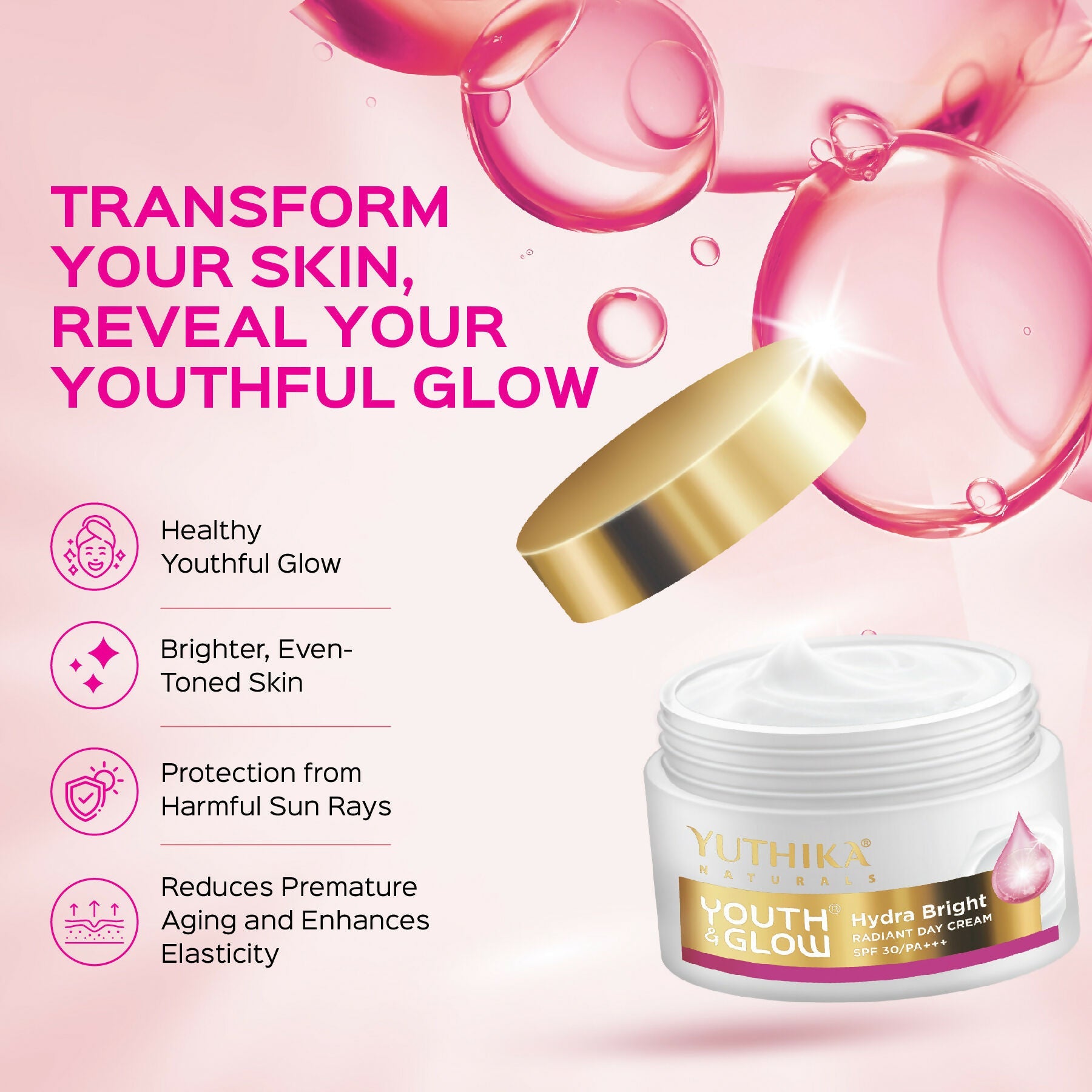 Yuthika Youth & Glow Day Cream For Women Spf30/Pa+++ | Grab2Buy