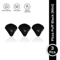 PAC Studio Pizza Puff Black Mini - 99% Soft Natural Cotton, Ideal for Under Eyes & Precise Application
