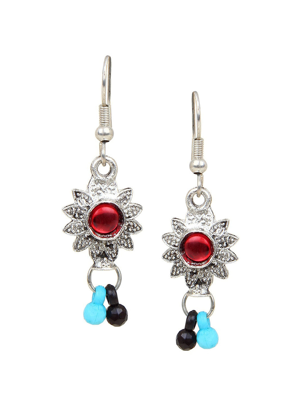 Cardinal Multi-Colored Heart Oxidised Long Jewellery Set | Grab2Buy