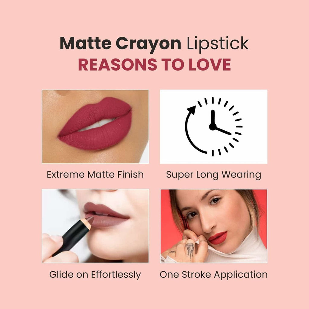 VERYMISS Matte Lip Crayon Lipstick - 12 Syrup Brown | Grab2Buy
